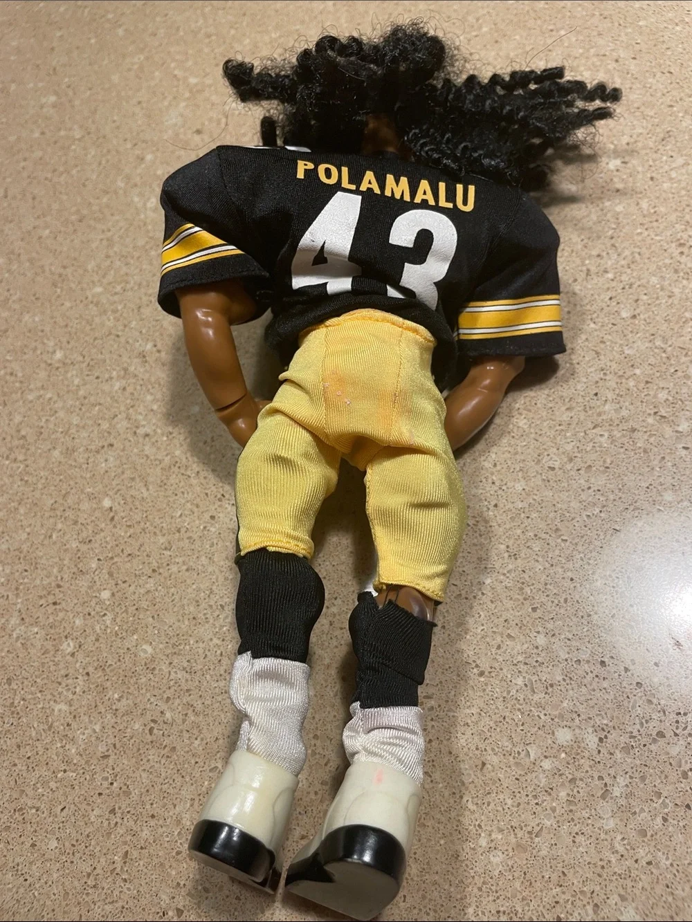 Troy Polamalu Doll in Black & Yellow Jersey (#43)